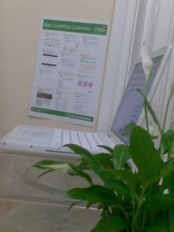 Photo of the Bad Usability Calendar at Ept Computing’s office