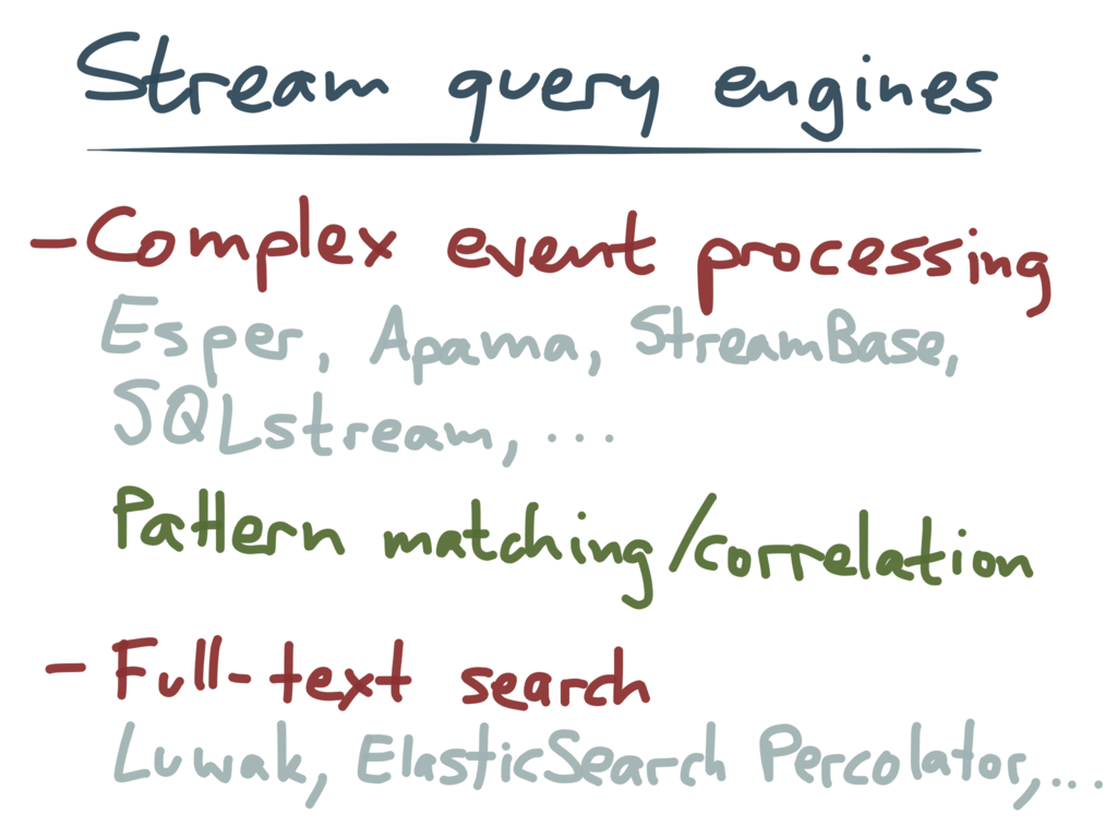 Stream query engines