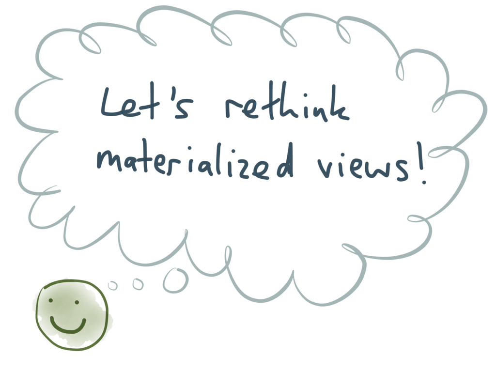 Let's rethink materialized views!
