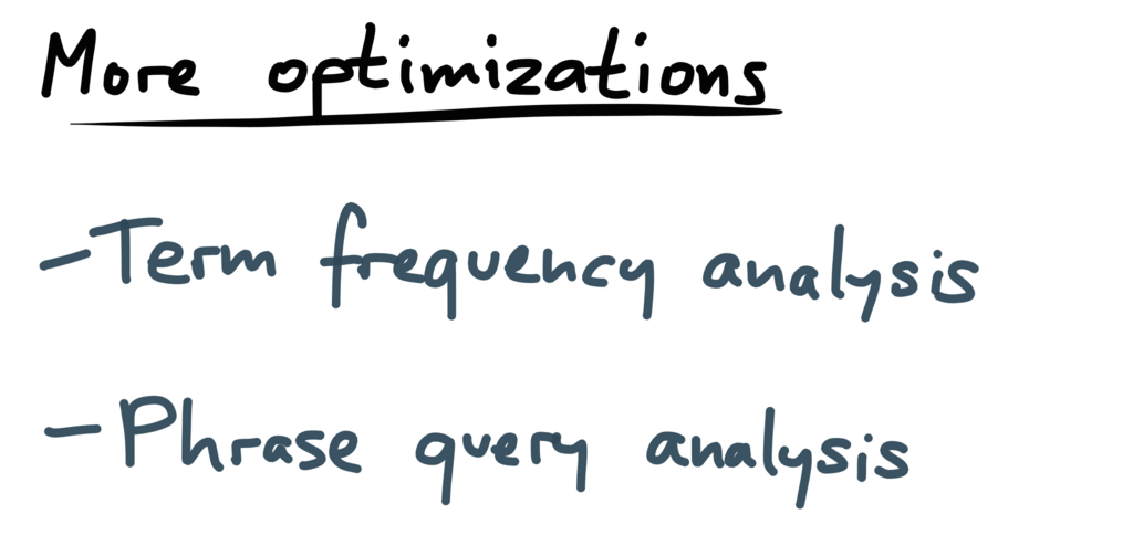 Term frequency analysis and phrase query analysis